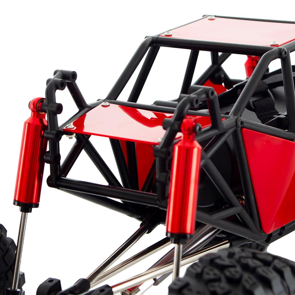 Chassis Tube Roll Cage for Axial SCX10 1/10 RC Crawler Rock Car Hobby Gifts red with wheels