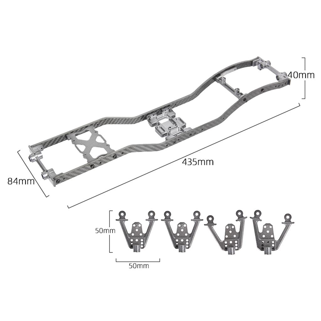 Accessories Set for SCX10 4X4 1:10 Off-Road RC Car Chassis Frame