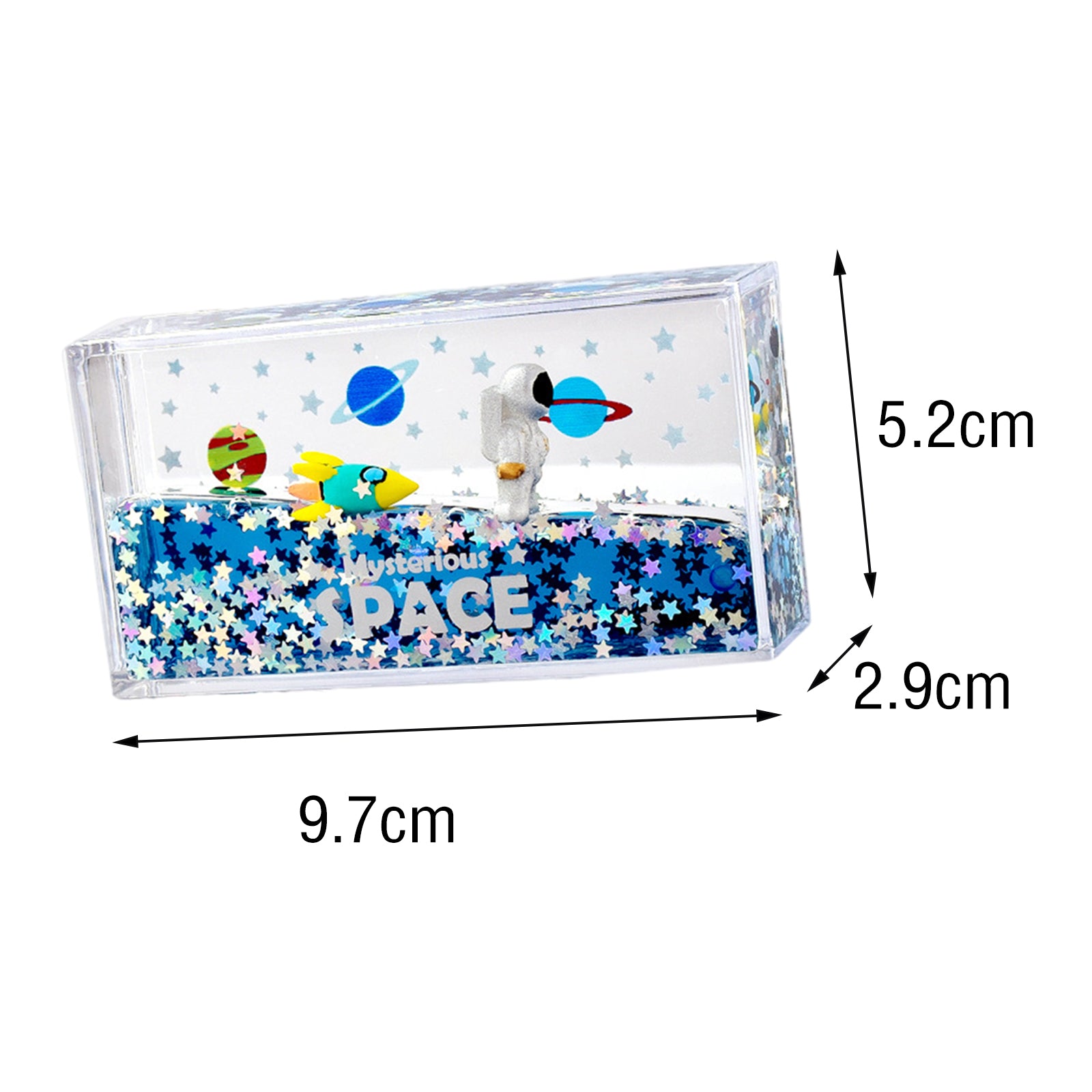 Acrylic Space Liquid Decor Relieve Stress Dynamic Sequins Birthday Gifts Silver