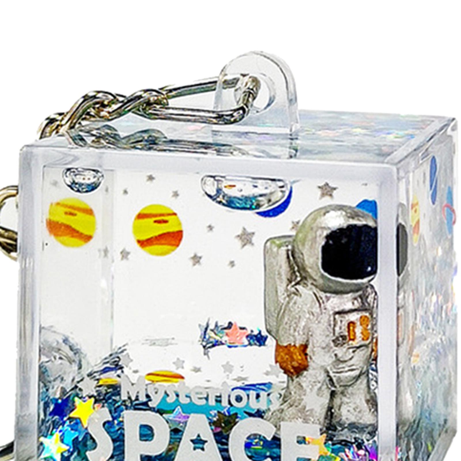 Acrylic Mysterious Space Keyring Quicksand Backpacks Ornaments Adornment Silver