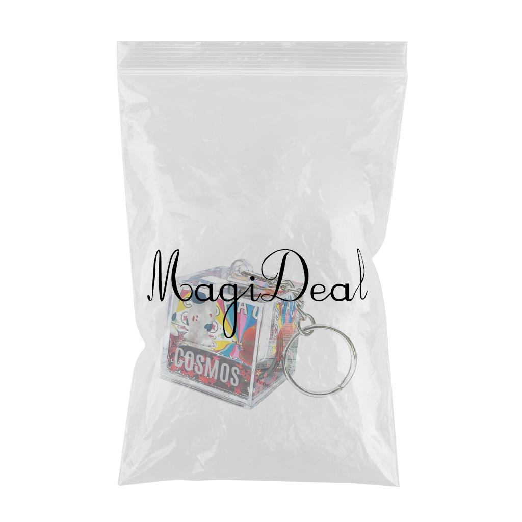 Acrylic Mysterious Space Keyring Quicksand Backpacks Ornaments Adornment White