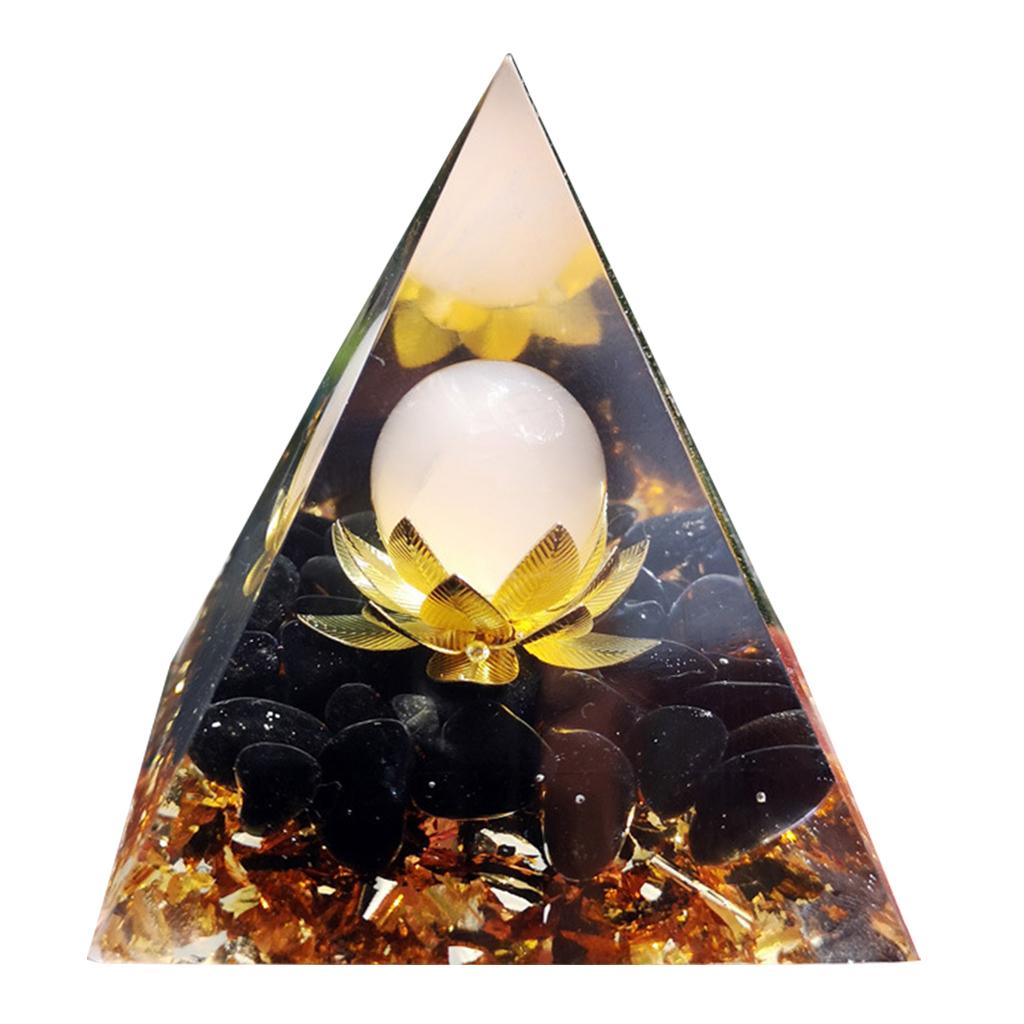 Crystal Pyramid Spiritual Natural Energy Amethyst Reiki Yoga Home Decoration Big Leaf Pink