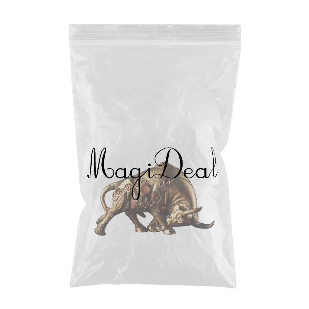 Desktop Animal Figurine Resin Mechanical Bull Statue Sculpture Decor Golden