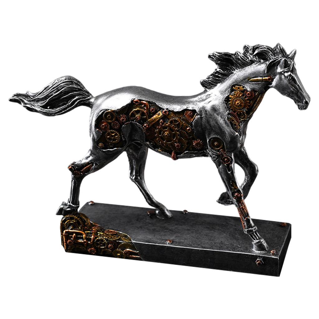 Desktop Animal Figurine Resin Mechanical Animal Statue Sculpture Home Decor Horse