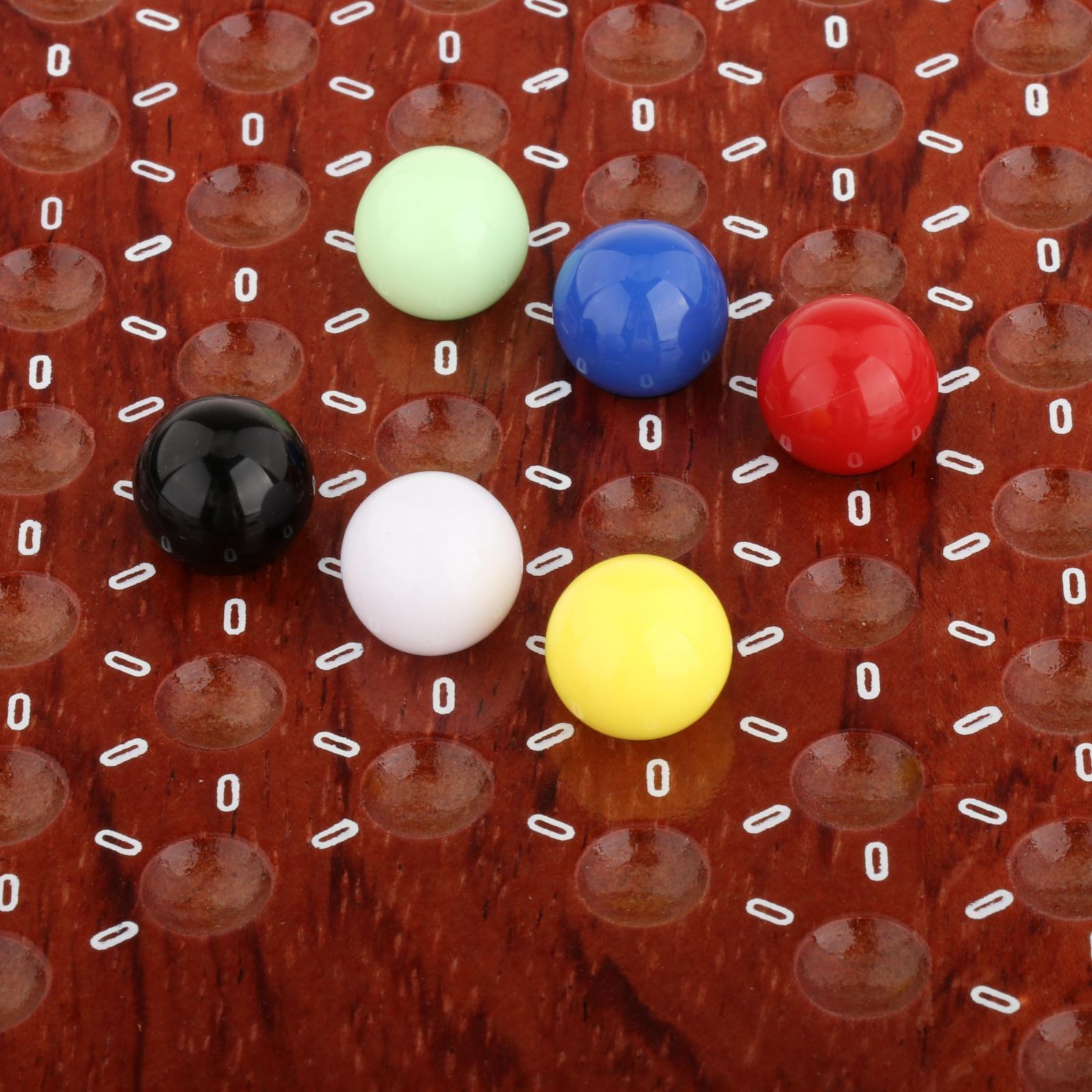 Chinese Checkers with 60pcs 6-Color Marbles Board Game Slot Acrylic Marble
