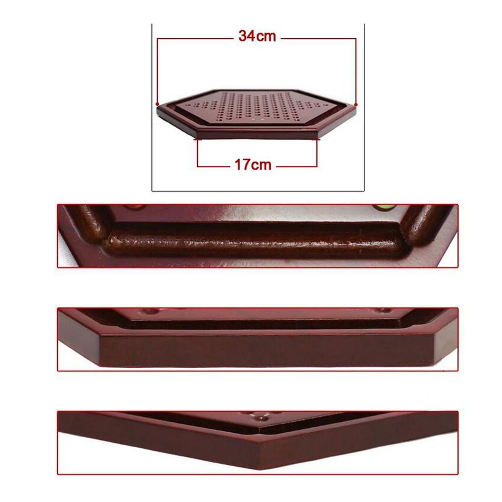 Chinese Checkers with 60pcs 6-Color Marbles Board Game Slot Acrylic Marble