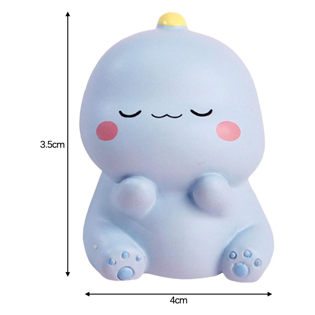 Dinosaur Figurine Statue Modern Abstract Resin Animal Craft Home Decoration Blue