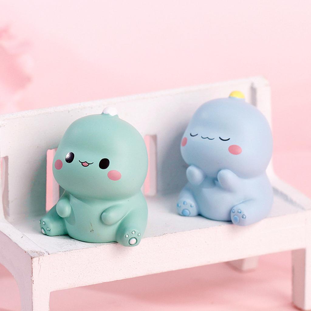 Dinosaur Figurine Statue Modern Abstract Resin Animal Craft Home Decoration Green