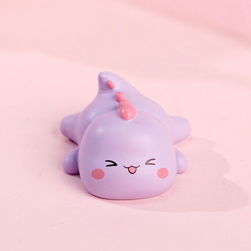Dinosaur Figurine Statue Modern Abstract Resin Animal Craft Home Decoration Purple