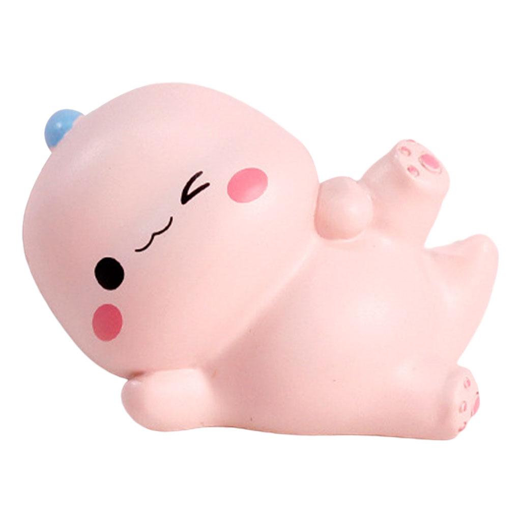 Dinosaur Figurine Statue Modern Abstract Resin Animal Craft Home Decoration Pink