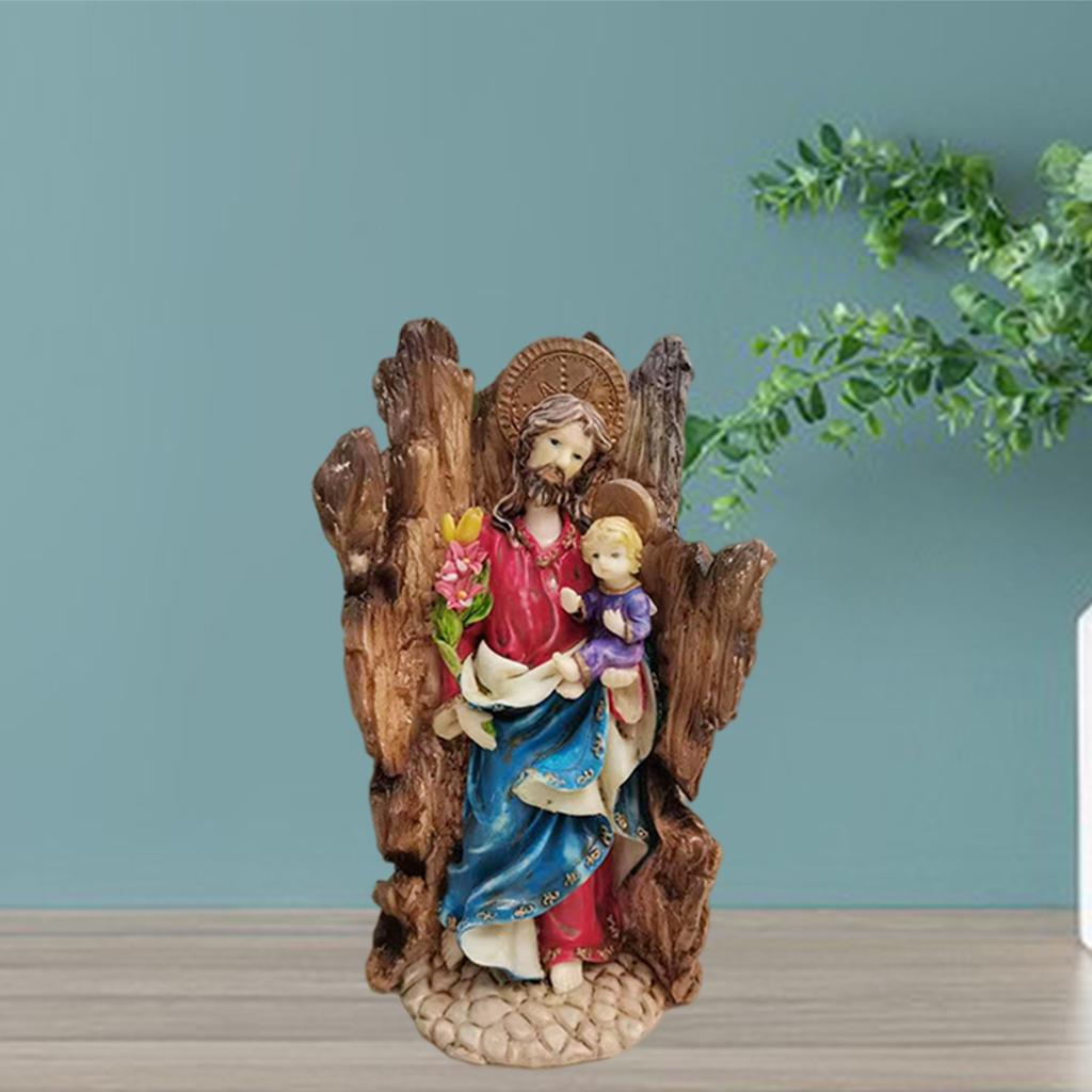 Christ Church Statues Figurines Shelf Home Desk Decorative Joseph