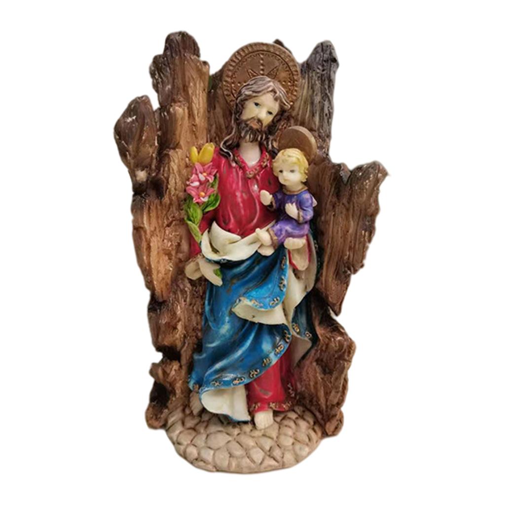 Christ Church Statues Figurines Shelf Home Desk Decorative Joseph