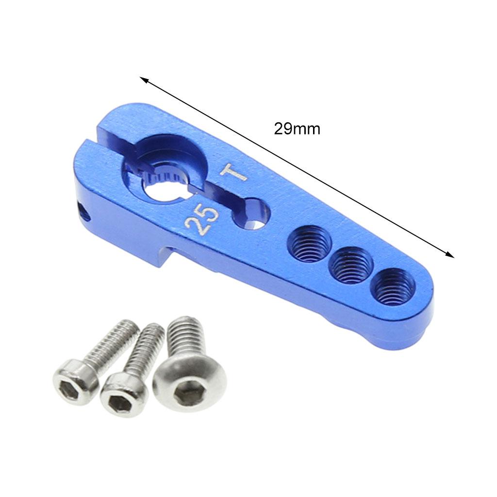 2x25T Servo Horn Steering Clamping Arm for 1/8 1/10 RC Crawler Blue