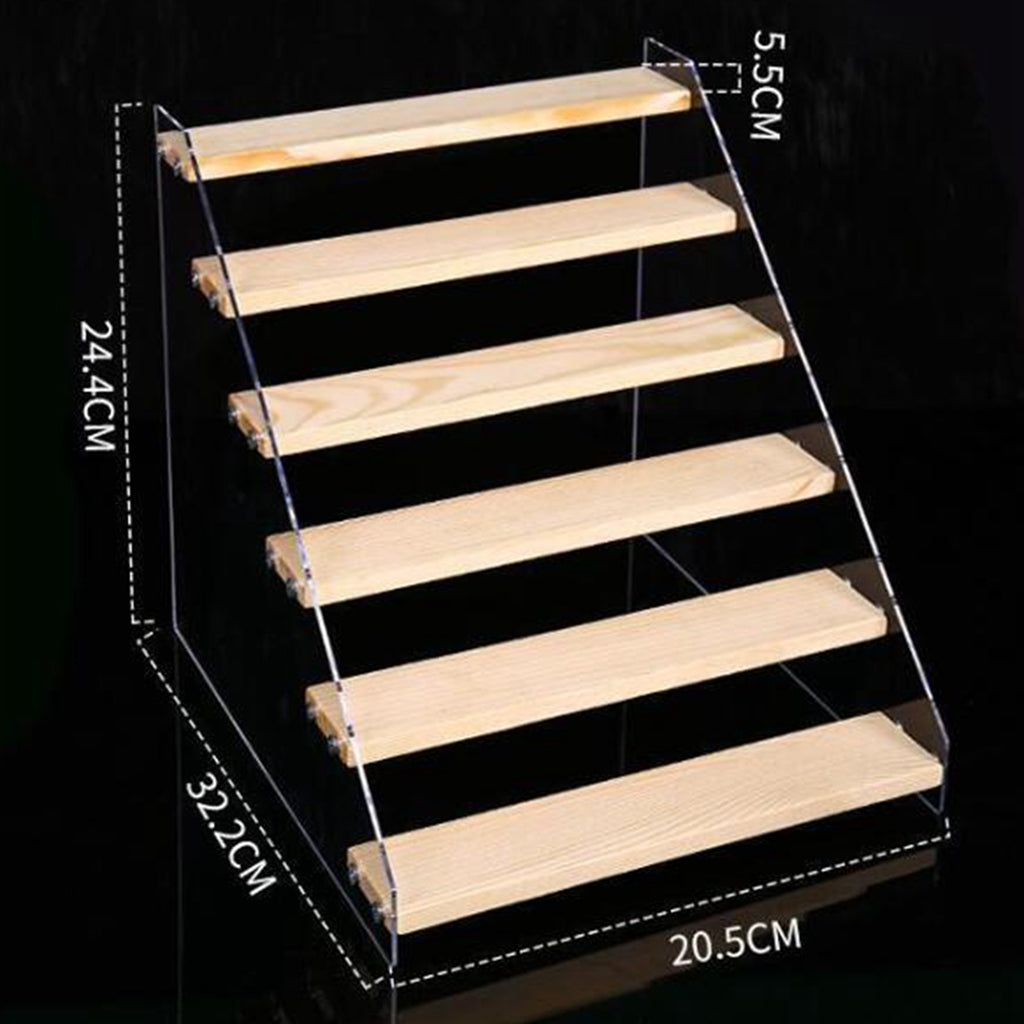 Acrylic Riser Stand Shelf for Figure Toys Display Rack 6 layer 7.9inch width