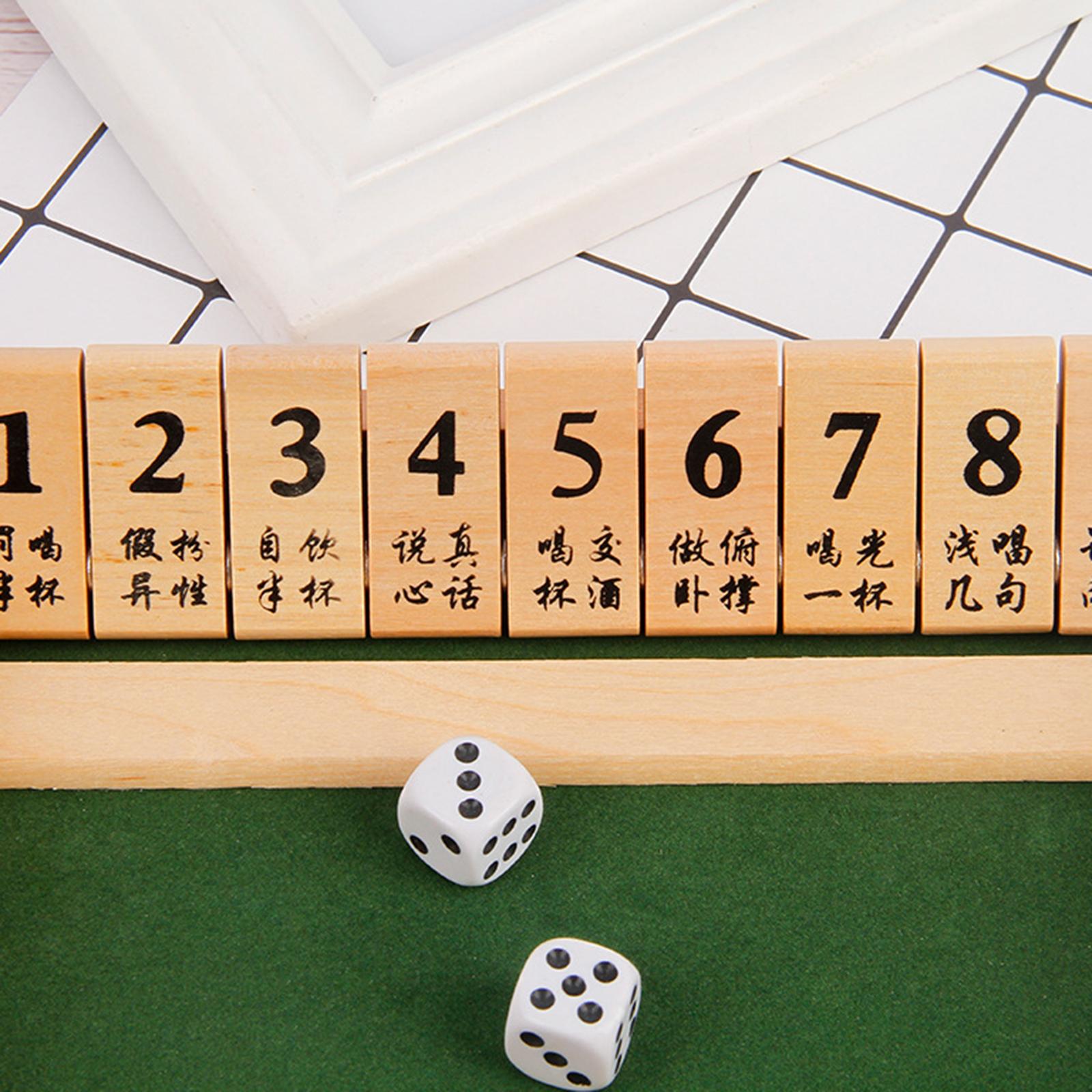 Classic Flop Game Digital Number Game Dice Gift Wooden for Home Party Ktv