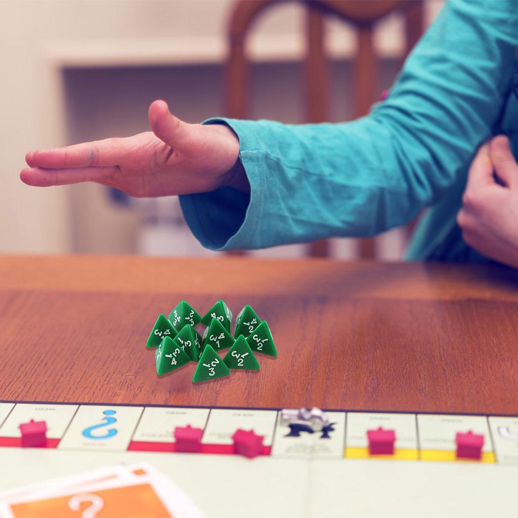 2xSet of 10 Acrylic D4 Dice Party Supply Party Favors Family Games for Dnd