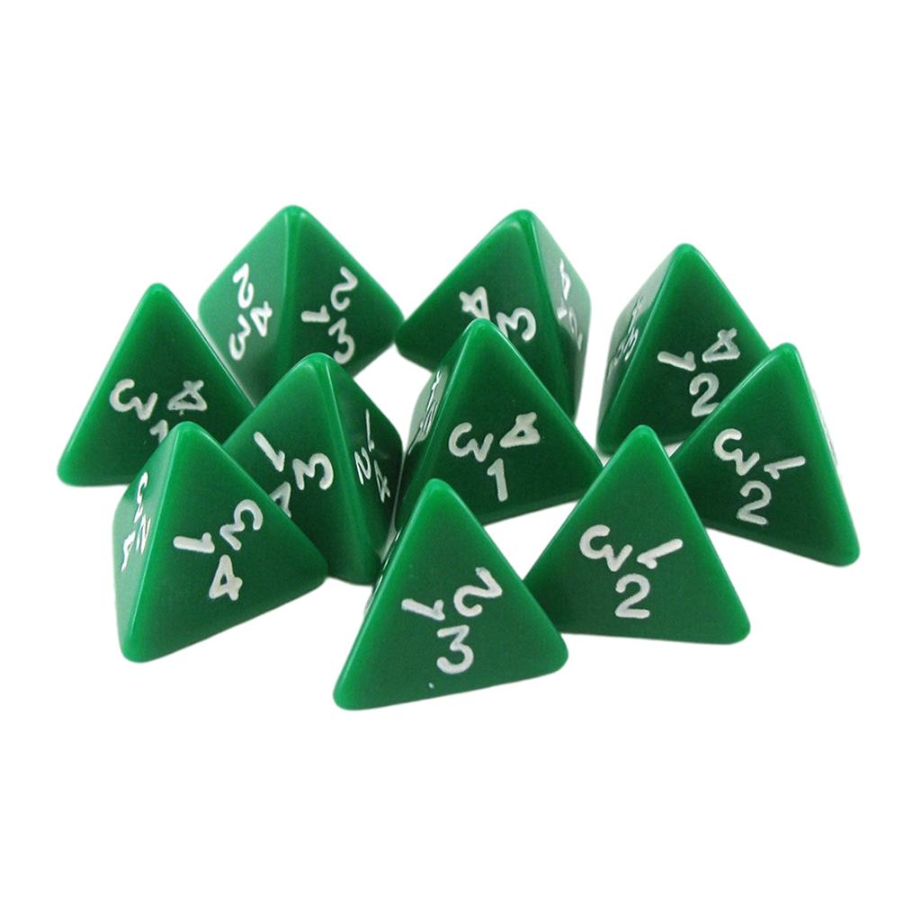 4xSet of 10 Acrylic D4 Dice Party Supply Party Favors Family Games for Dnd