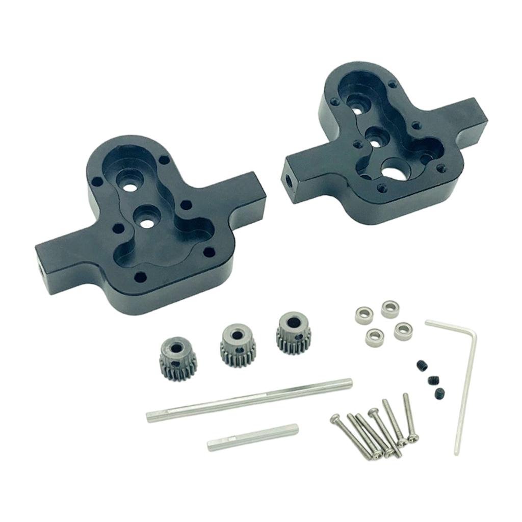 D90 Transfer Case Metal Upgrade Parts for 1/12 D90 D91 D96 MN98 99S black