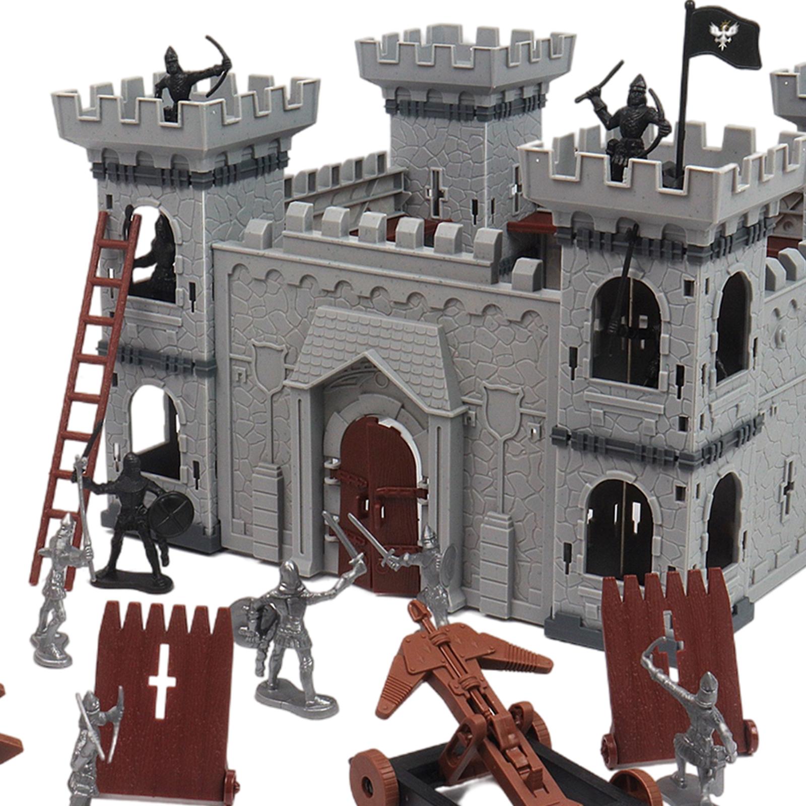 Castle Battle Model Set Puzzle Game Multicolor Knight for Home Ages Children C