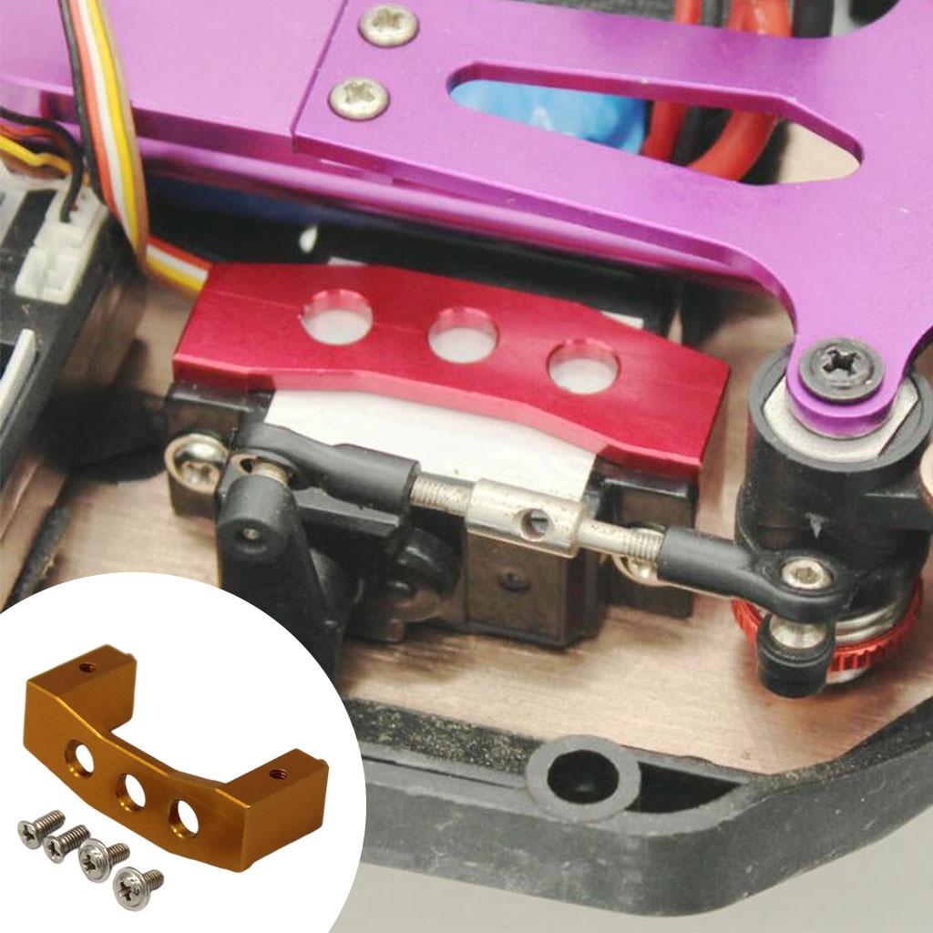 4xRC Steering Servo Mount Bracket for WLtoys 144001 RC Model Car Part Gold