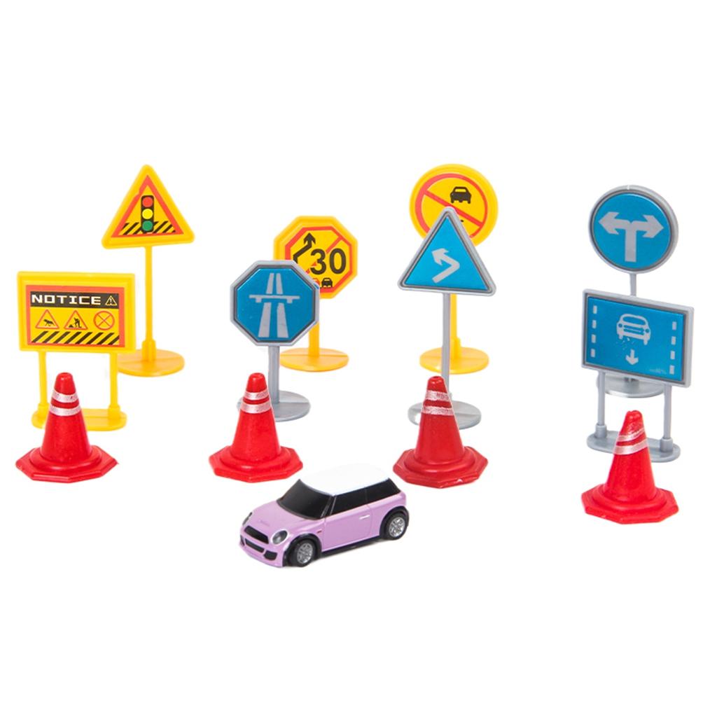 4xModel Railroad Street Signs Oo Gauge Miniature Kids Play Decoration