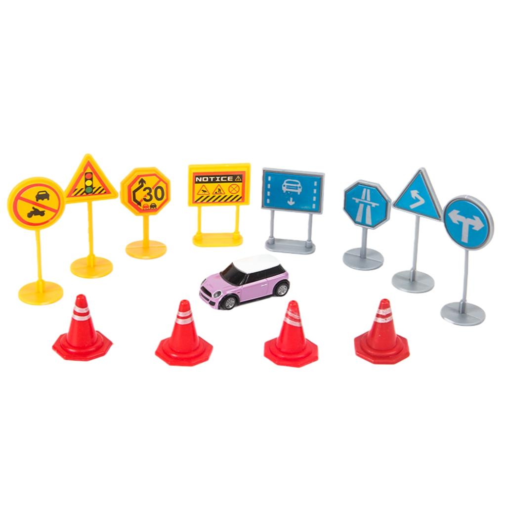 2xModel Railroad Street Signs Oo Gauge Miniature Kids Play Decoration