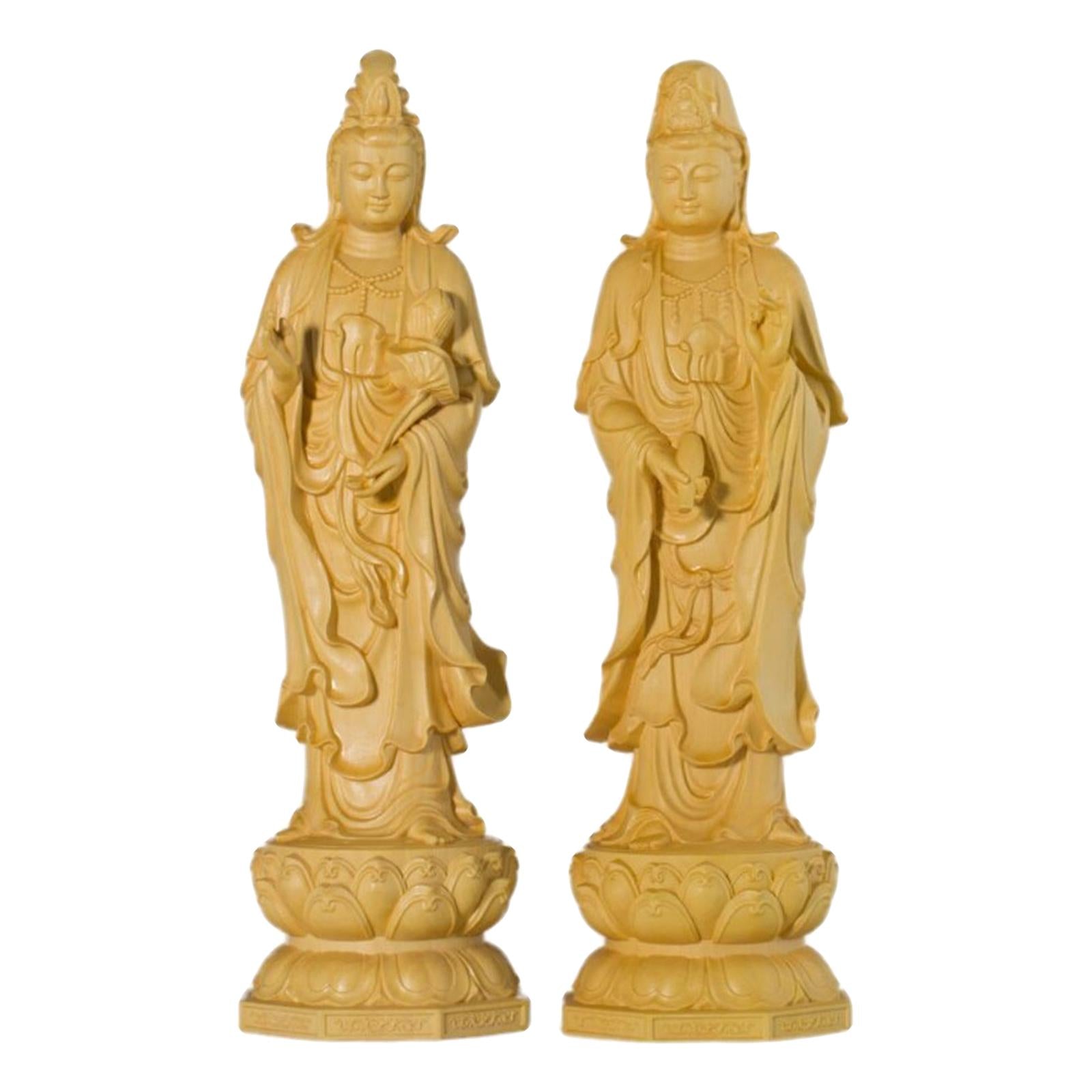 Chinese Guanyin Statue Crafts Collectibles for Office Tabletop Decoration A