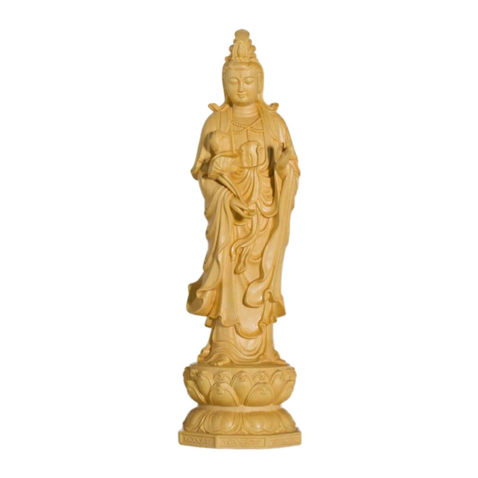 Chinese Guanyin Statue Crafts Collectibles for Office Tabletop Decoration B