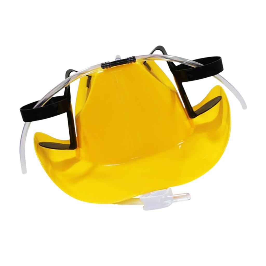 Beer Hat Soda Helmet Drinking Cup Holder Two Sides 3 Colour Cowboy Yellow