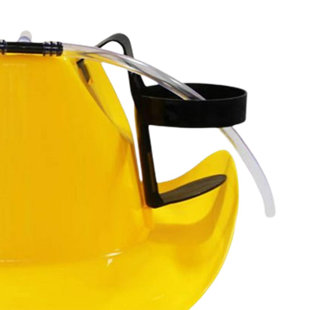 Beer Hat Soda Helmet Drinking Cup Holder Two Sides 3 Colour Cowboy Yellow