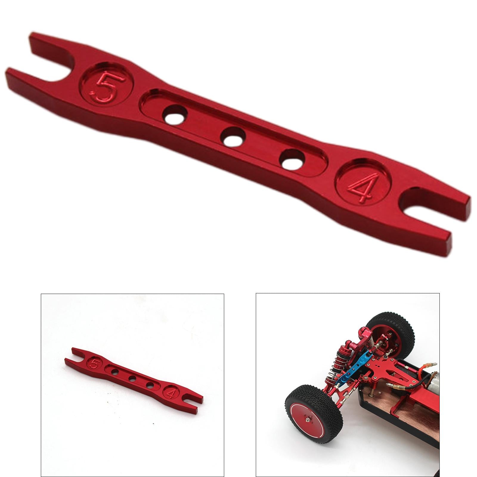 2xMini Open-End Wrench Spanner 1:12 1/12 Portable 4mm 5mm for 124016 124019 Red