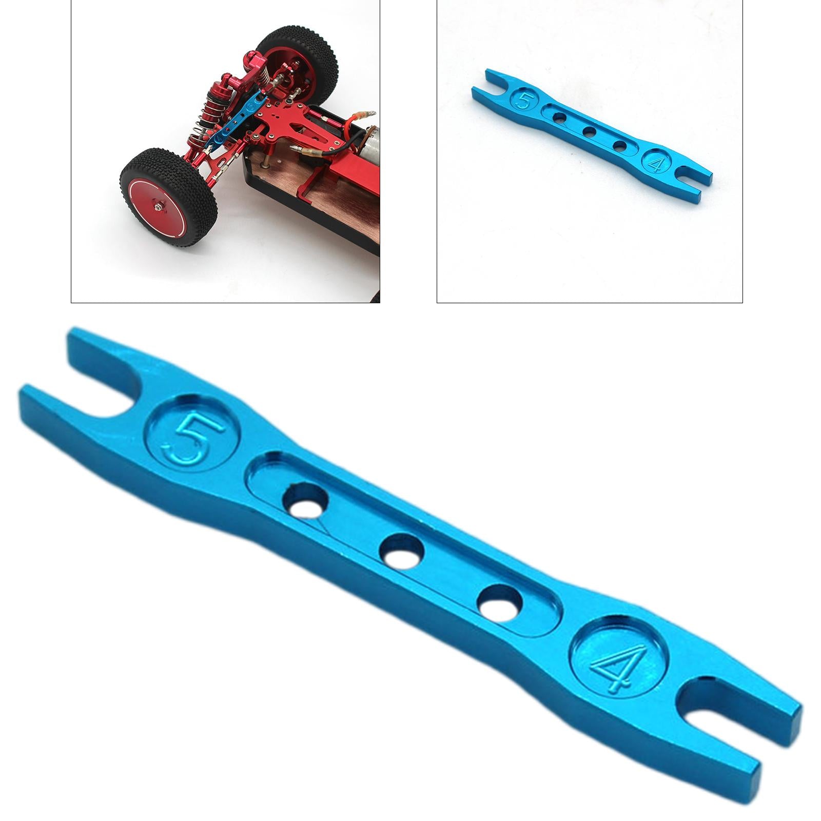 2xMini Open-End Wrench Spanner 1:12 1/12 Portable 4mm 5mm for 124016 124019 Blue