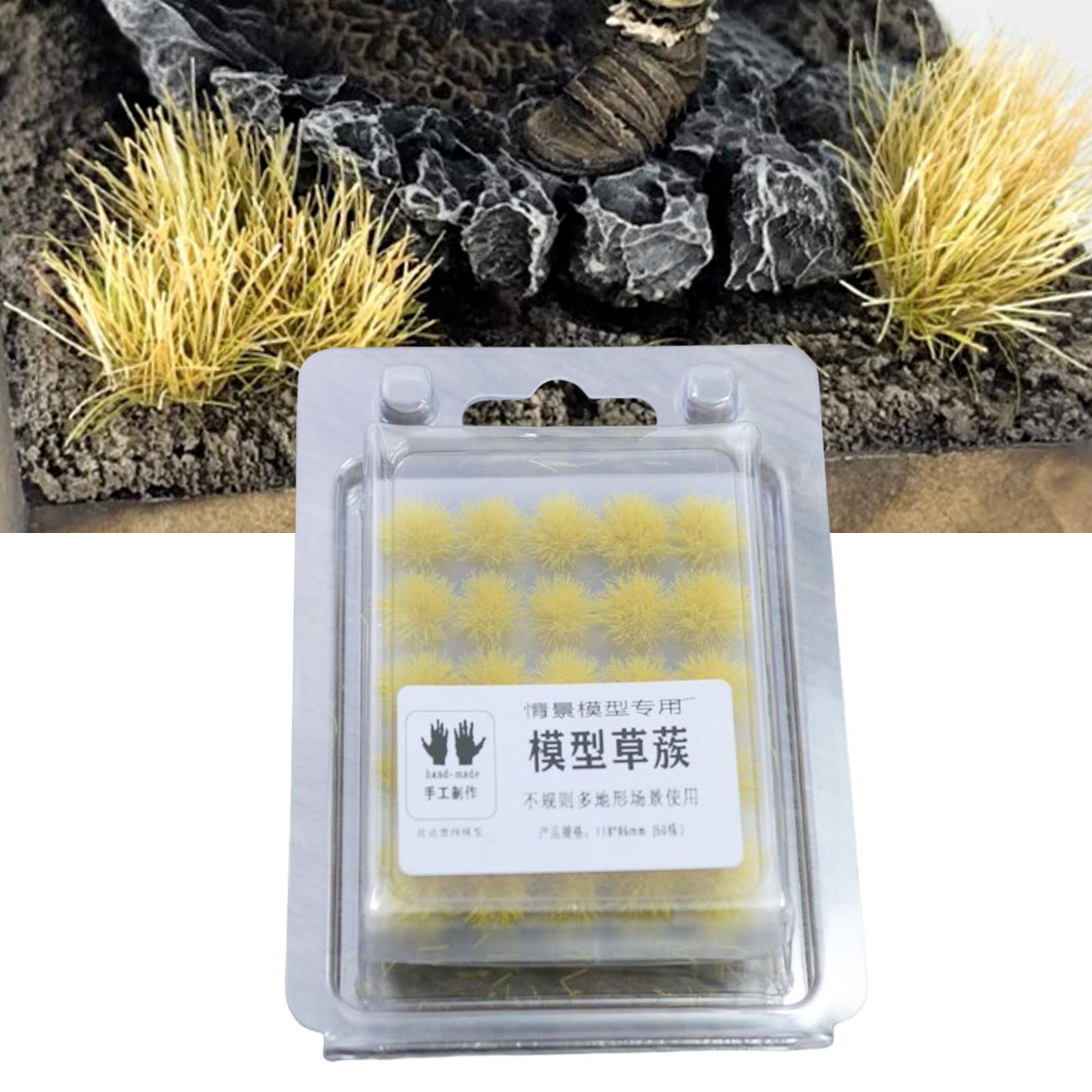 4x50Pcs Artificial Miniature Model Grass Railroad Scenery Sand Table Layout D