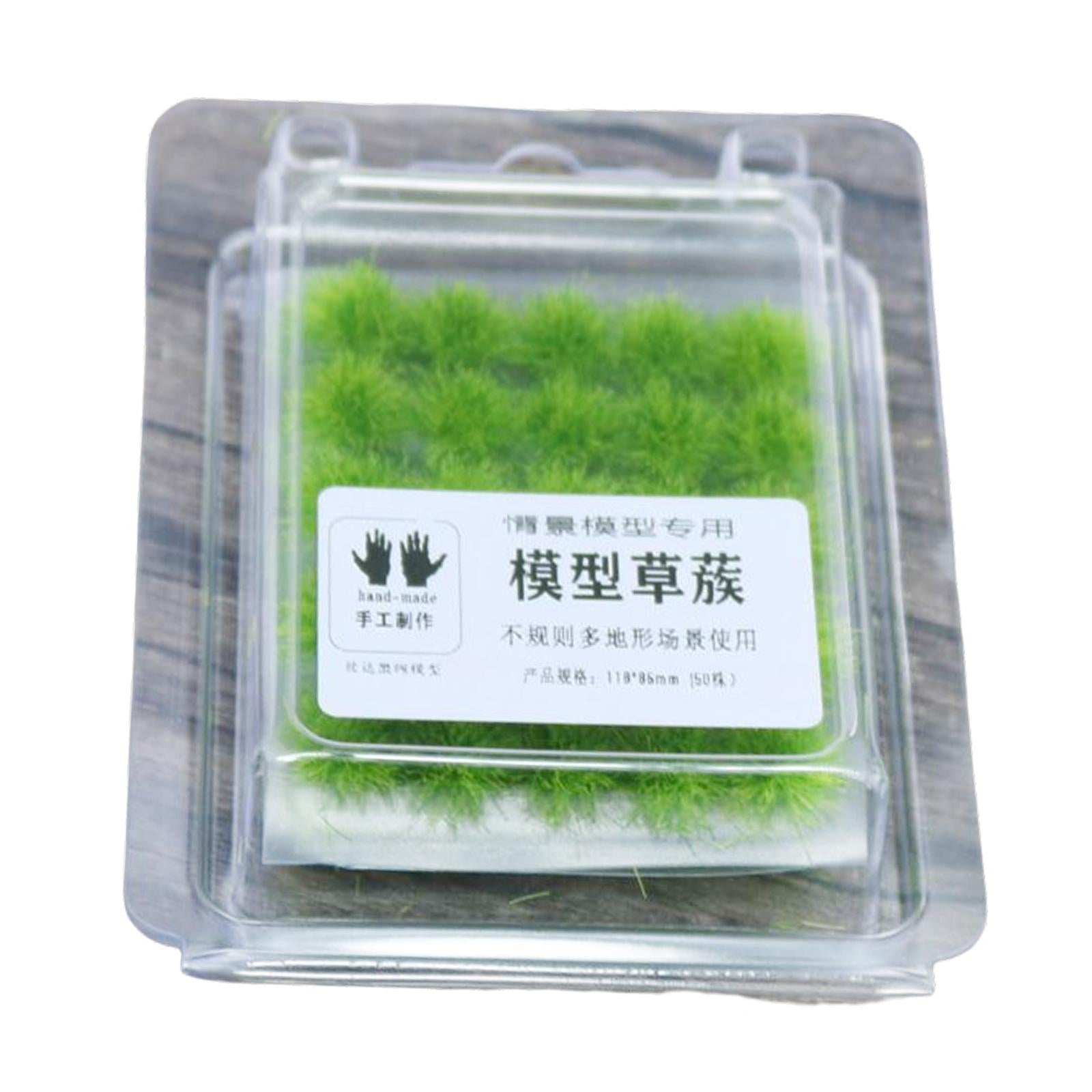3x50Pcs Artificial Miniature Model Grass Railroad Scenery Sand Table Layout F