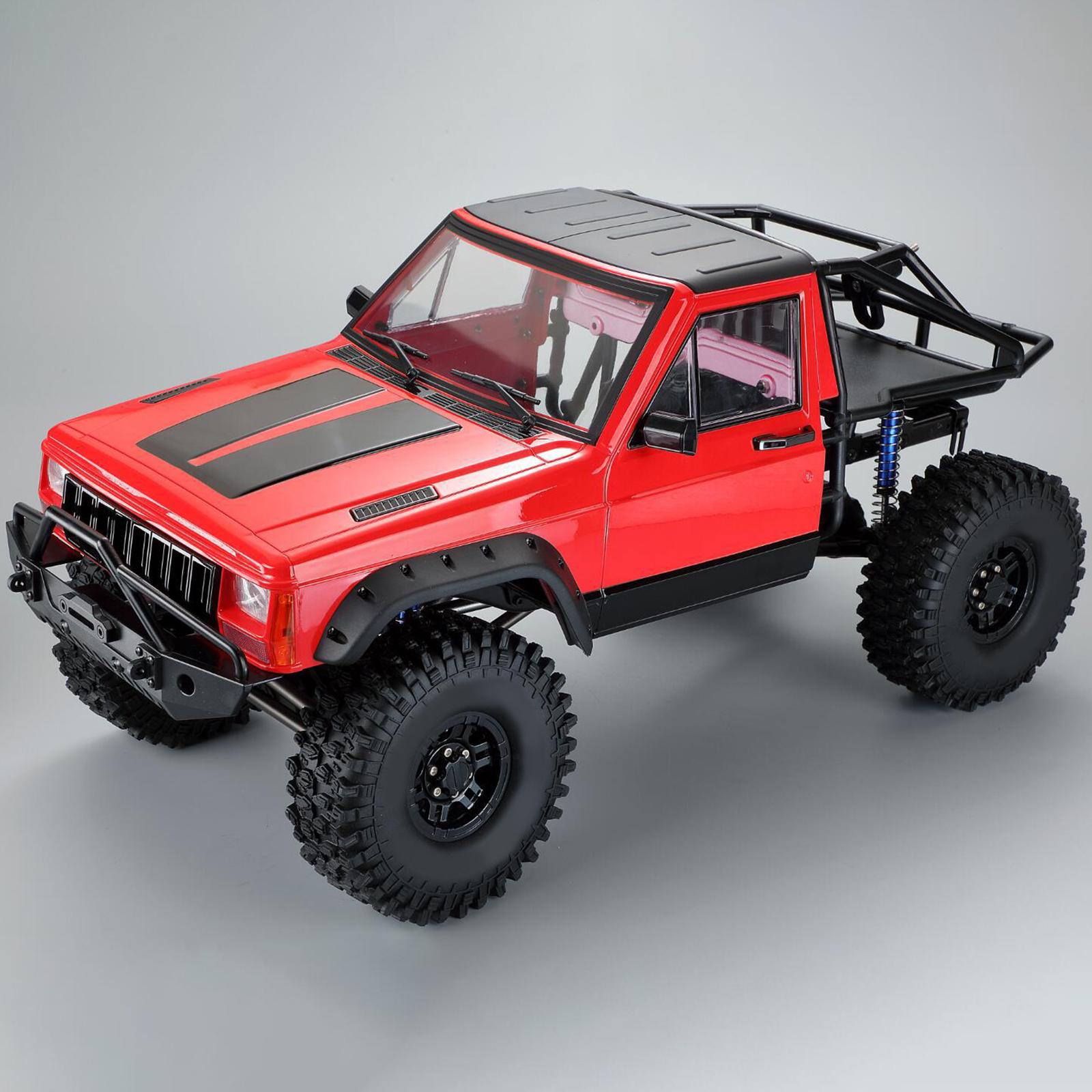 Body Cab&Back-Half Cage Upgrade for 1/10 RC Crawler Car 313, 324mm Wheelbase Red