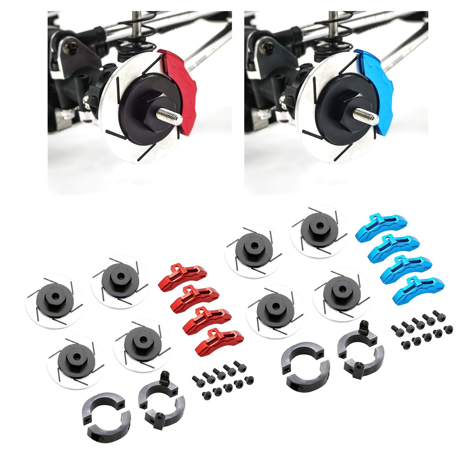 Brake Disc 1:10 Assembly DIY Replacement Metal for Tamiya cc02 RC Car Adults Red