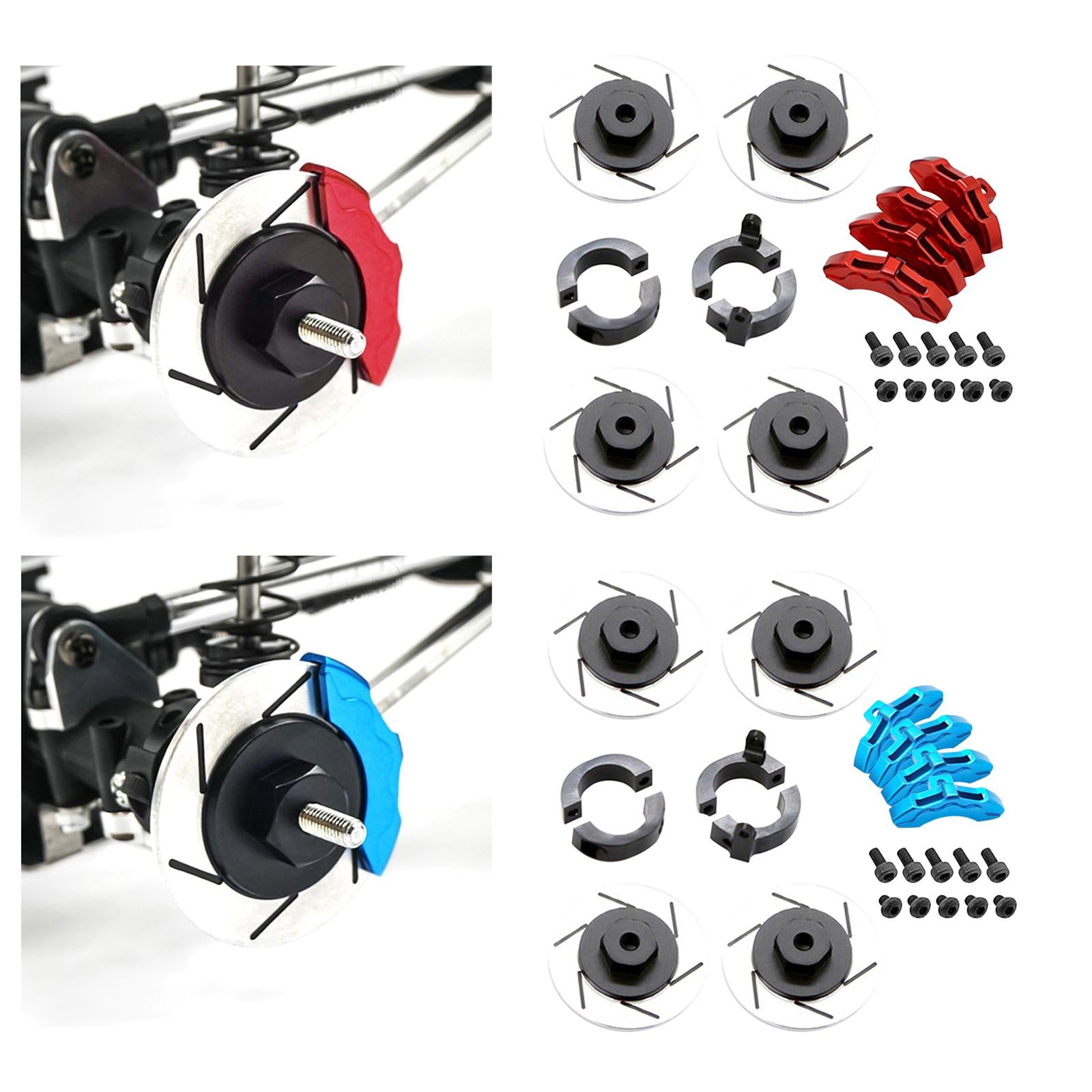 Brake Disc 1:10 Assembly DIY Replacement Metal for Tamiya cc02 RC Car Adults Red