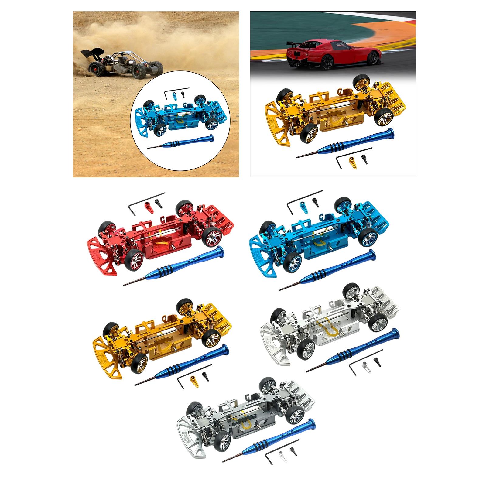 Car Frame 1/28 Scale Spare Parts Vehicles Model for Wltoys K989 RC Car Red