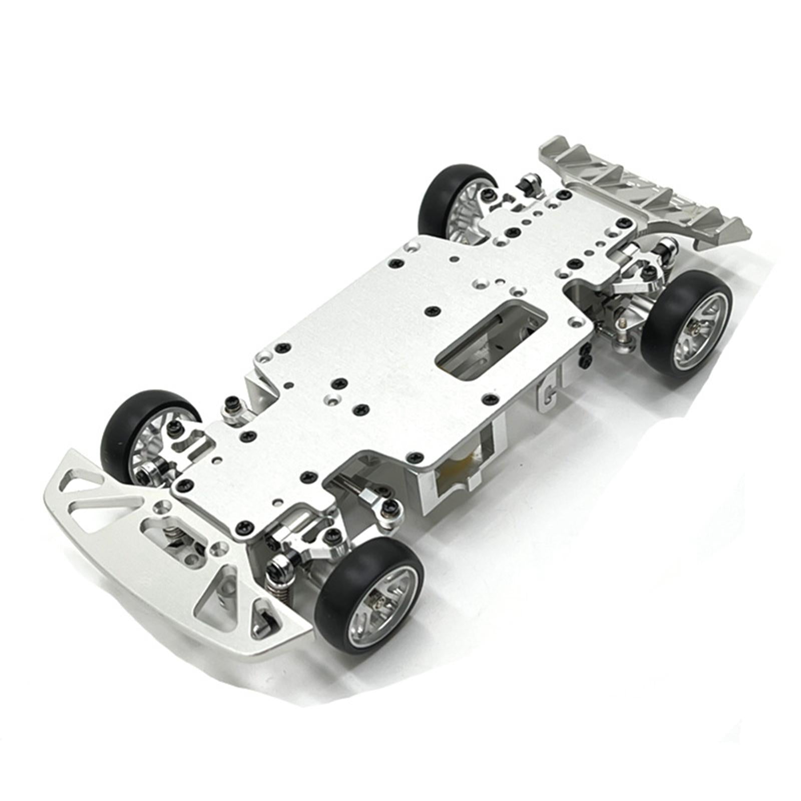 Car Frame 1/28 Scale Spare Parts Vehicles Model for Wltoys K989 RC Car Silver