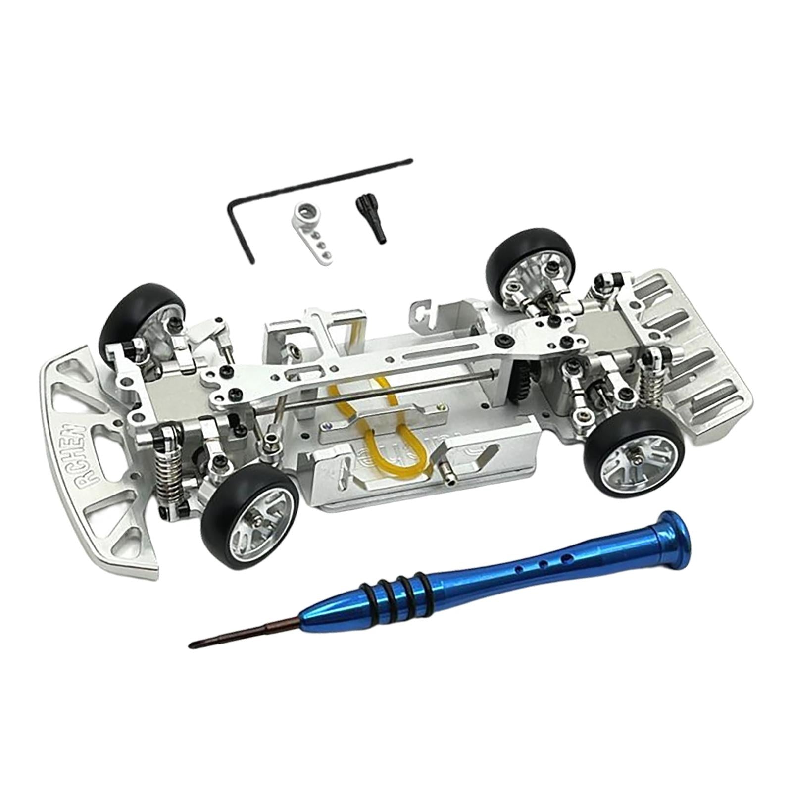 Car Frame 1/28 Scale Spare Parts Vehicles Model for Wltoys K989 RC Car Silver