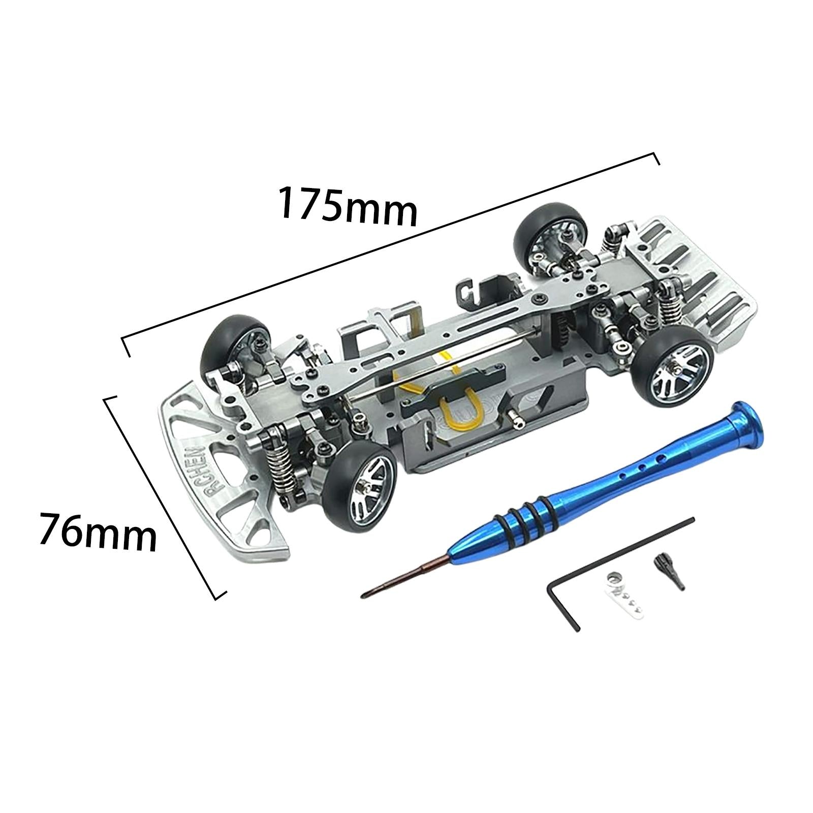 Car Frame 1/28 Scale Spare Parts Vehicles Model for Wltoys K989 RC Car Titanium