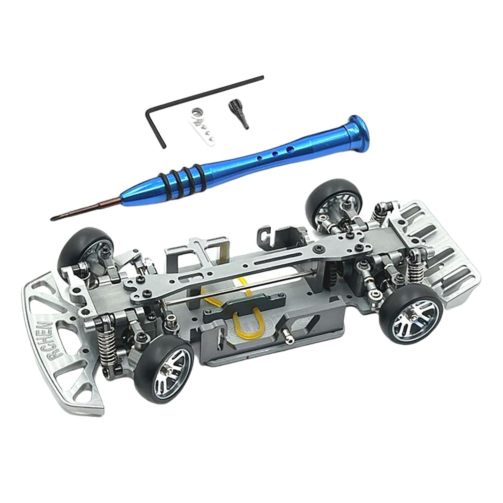 Car Frame 1/28 Scale Spare Parts Vehicles Model for Wltoys K989 RC Car Titanium