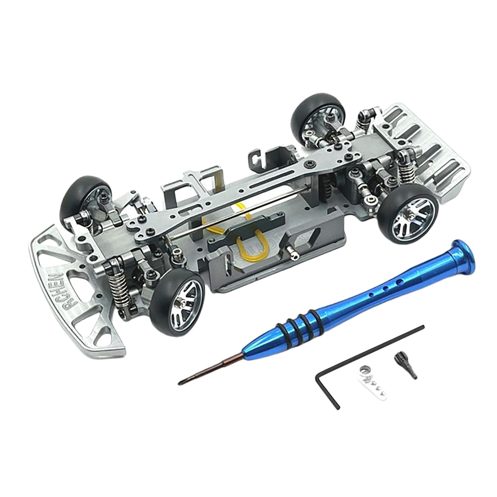 Car Frame 1/28 Scale Spare Parts Vehicles Model for Wltoys K989 RC Car Titanium