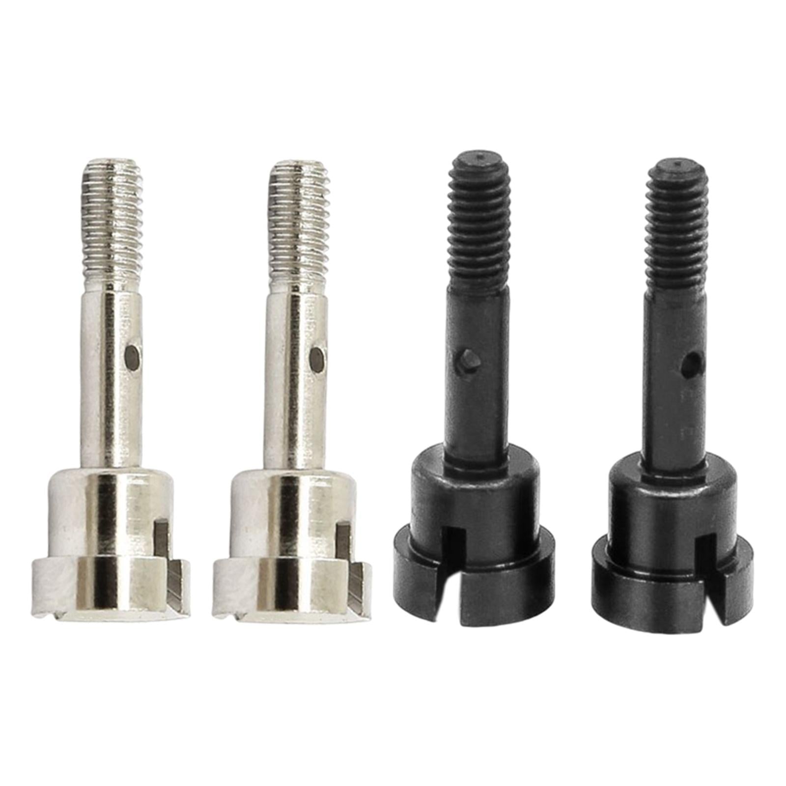 3x2 Pieces 1:16 Scale Metal Wheel Shafts Upgrade for HSP 94186 94286 DIY Parts Black