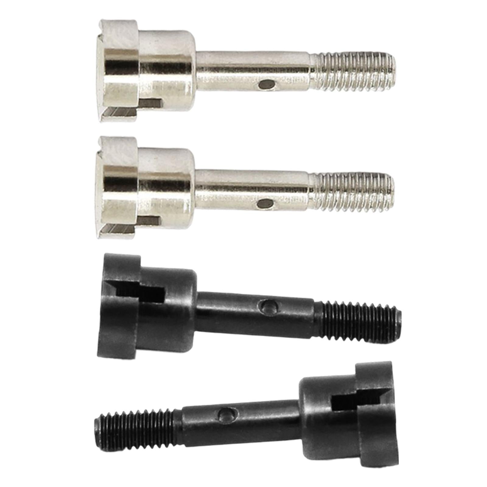 4x2 Pieces 1:16 Scale Metal Wheel Shafts Upgrade for HSP 94186 94286 DIY Parts Black