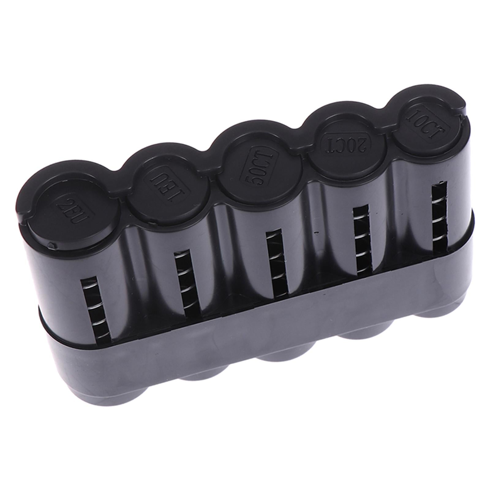 3xClear Coin Capsule with Plastic Storage Organizer for Collectible Hobbyists Black
