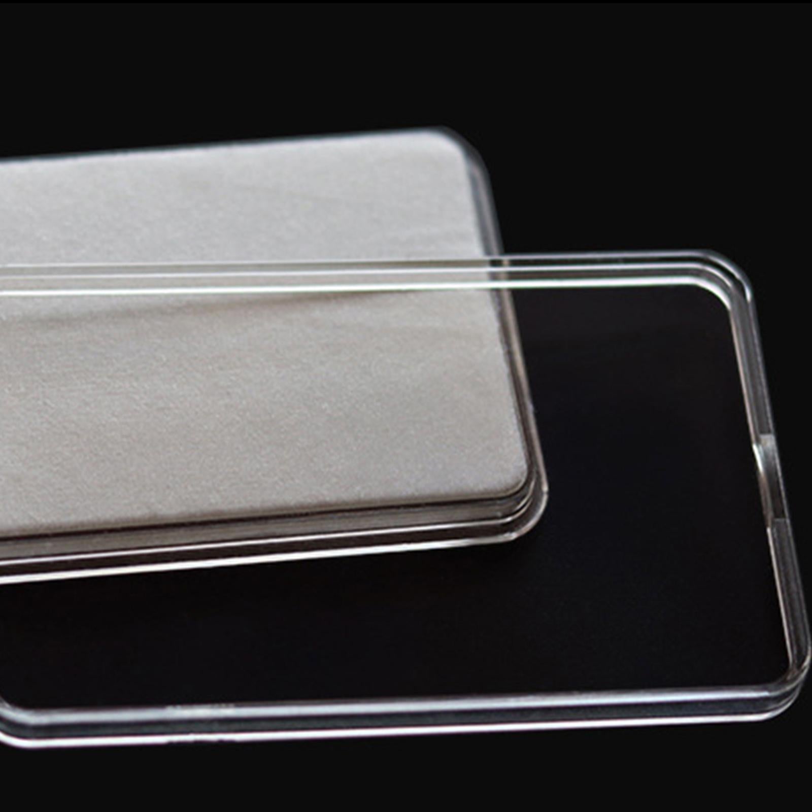 4xClear Plastic Ancient Coin Collection Display Storage Box Case Portable Size