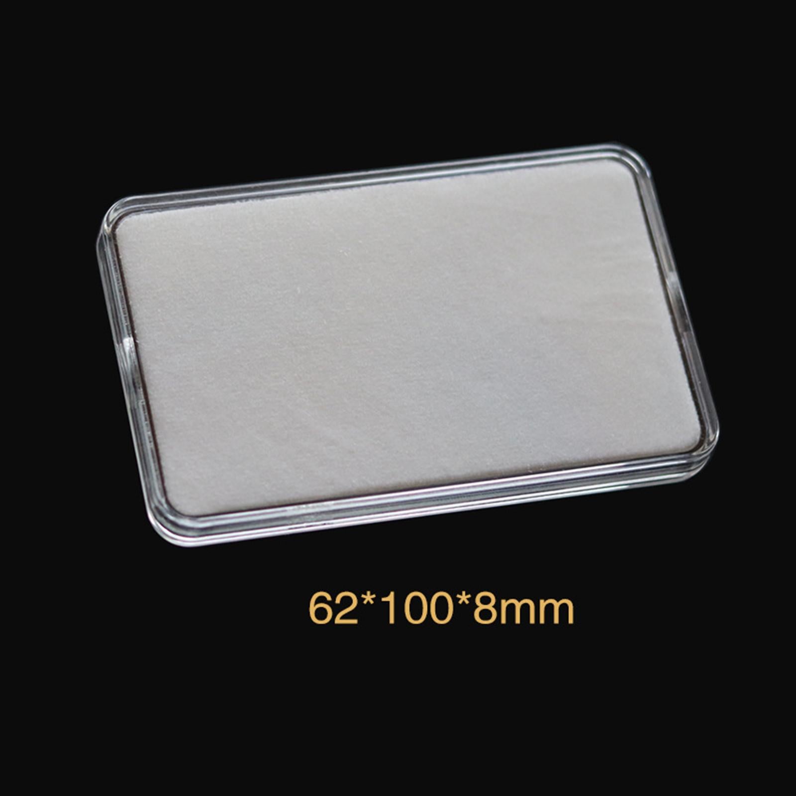 2xClear Plastic Ancient Coin Collection Display Storage Box Case Portable Size