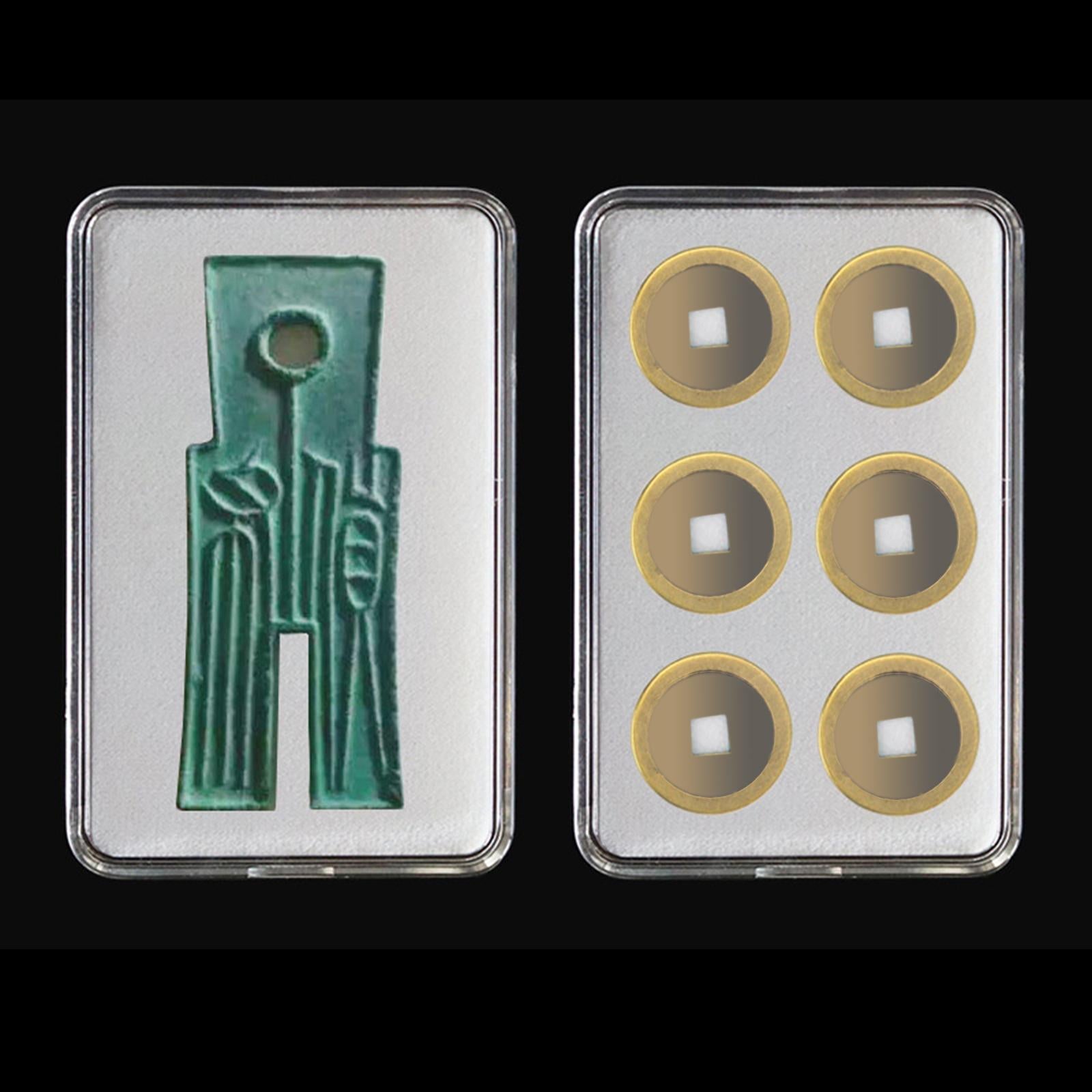 4xClear Plastic Ancient Coin Collection Display Storage Box Case Portable Size