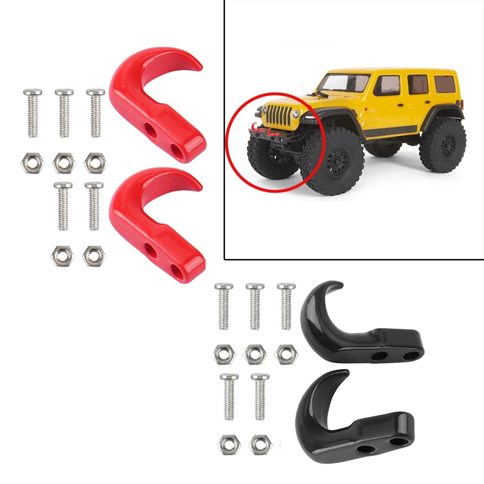3x2x 1/24 Tow Shackle Rescue Hook Spare for Axial SCX24 Trucks Accessories Red